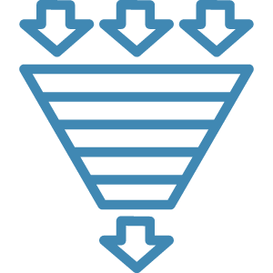Filter icon representing data or content filtering